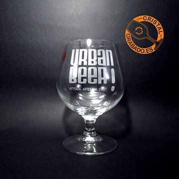 Copa de brandy personalizada con logotipo cerveza artesana